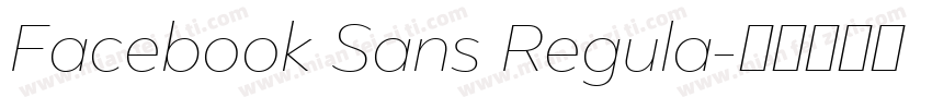 Facebook Sans Regula字体转换